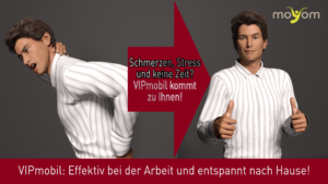 VIPmobil: Effektiv bei der Arbeit und entspannt nach Hause Mobile Massage und Emmett im Büro